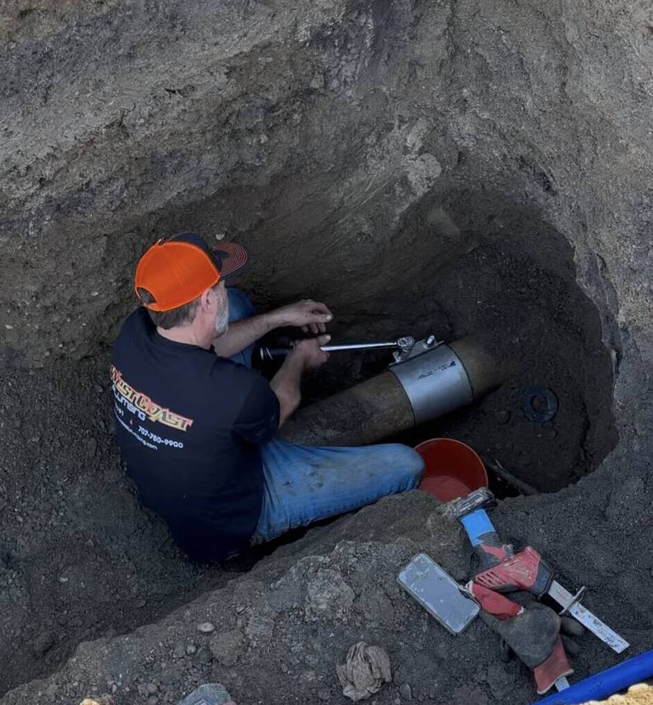 After: New PVC sewer line installed in Santa Rosa home